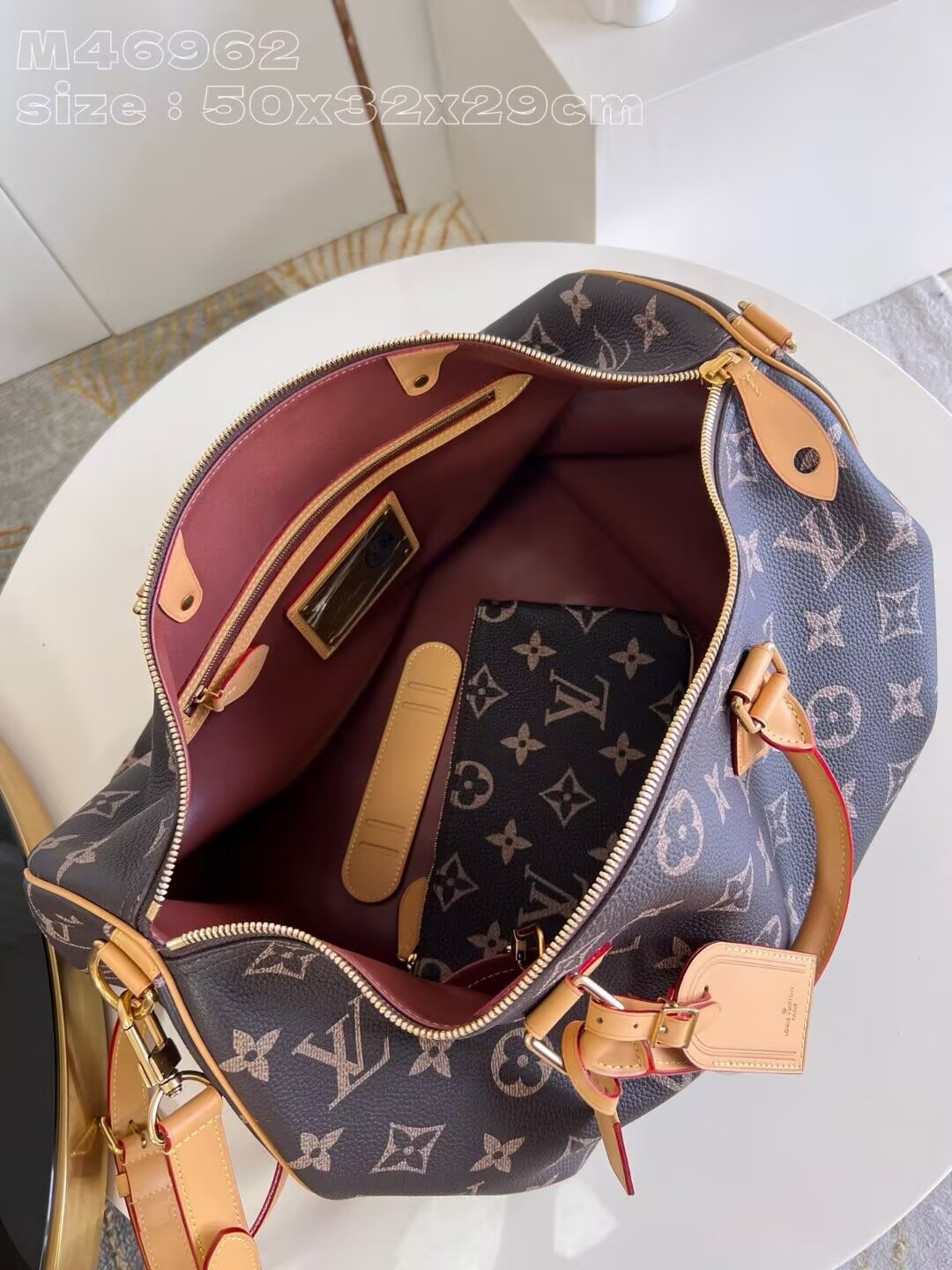 LV Speedy P9 Bandouli¨¨re 50 M46962 50x32x29cm(Customized about 10 days) - Image 5
