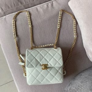 CHANEL ADO BACKPACK IN WHITE - Backpack - Chanel - Luxury Brands Bags