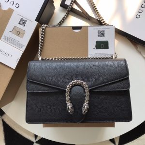 Alternative view of GUCCI DIONYSUS LEATHER SMALL RECTANGULAR BAG BLACK 28x17x9cm