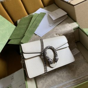 Alternative view of GUCCI DIONYSUS LEATHER SUPER MINI BAG WHITE