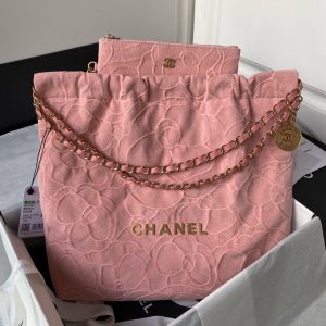 Alternative view of CHANEL 22 HANDBAG velvet pink 15.2¡Á16.4¡Á3.1 in