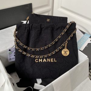 Alternative view of CHANEL 22 SMALL HANDBAG velvet BLACK 13.7¡Á14.4¡Á2.7 in