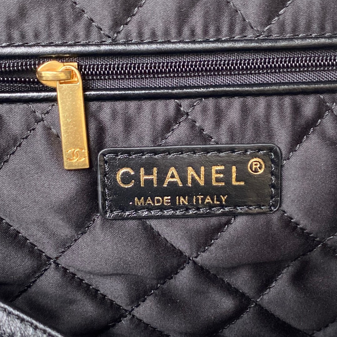 CHANEL 22 SMALL HANDBAG velvet BLACK 13.7¡Á14.4¡Á2.7 in - Image 9