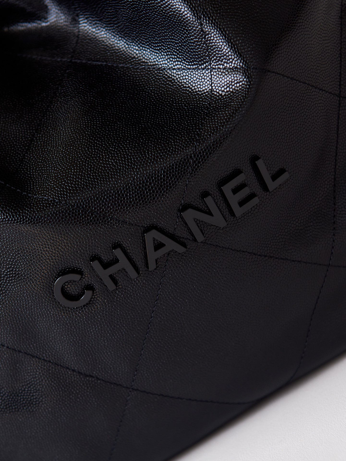 CHANEL 22 HANDBAG Shiny Calfskin Black 15.21¡Á16.38¡Á3.12 in - Image 3