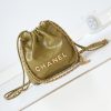 CHANEL 22 MINI HANDBAG Shiny Calfskin GREEN 7.8 ¡Á 7.4 ¡Á 2.3 in