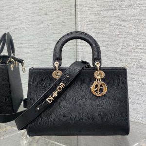 Alternative view of Medium Lady D-Sire My ABCDior Bag  Black Bull Leather 12 x 8 x 5 inches
