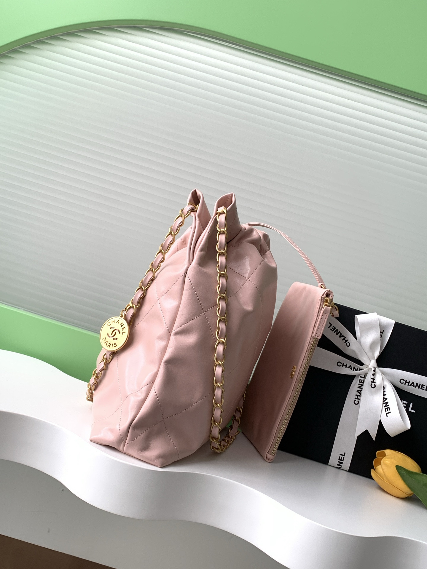 CHANEL 22 SMALL HANDBAG AS3260 35x37x7cm - Image 3