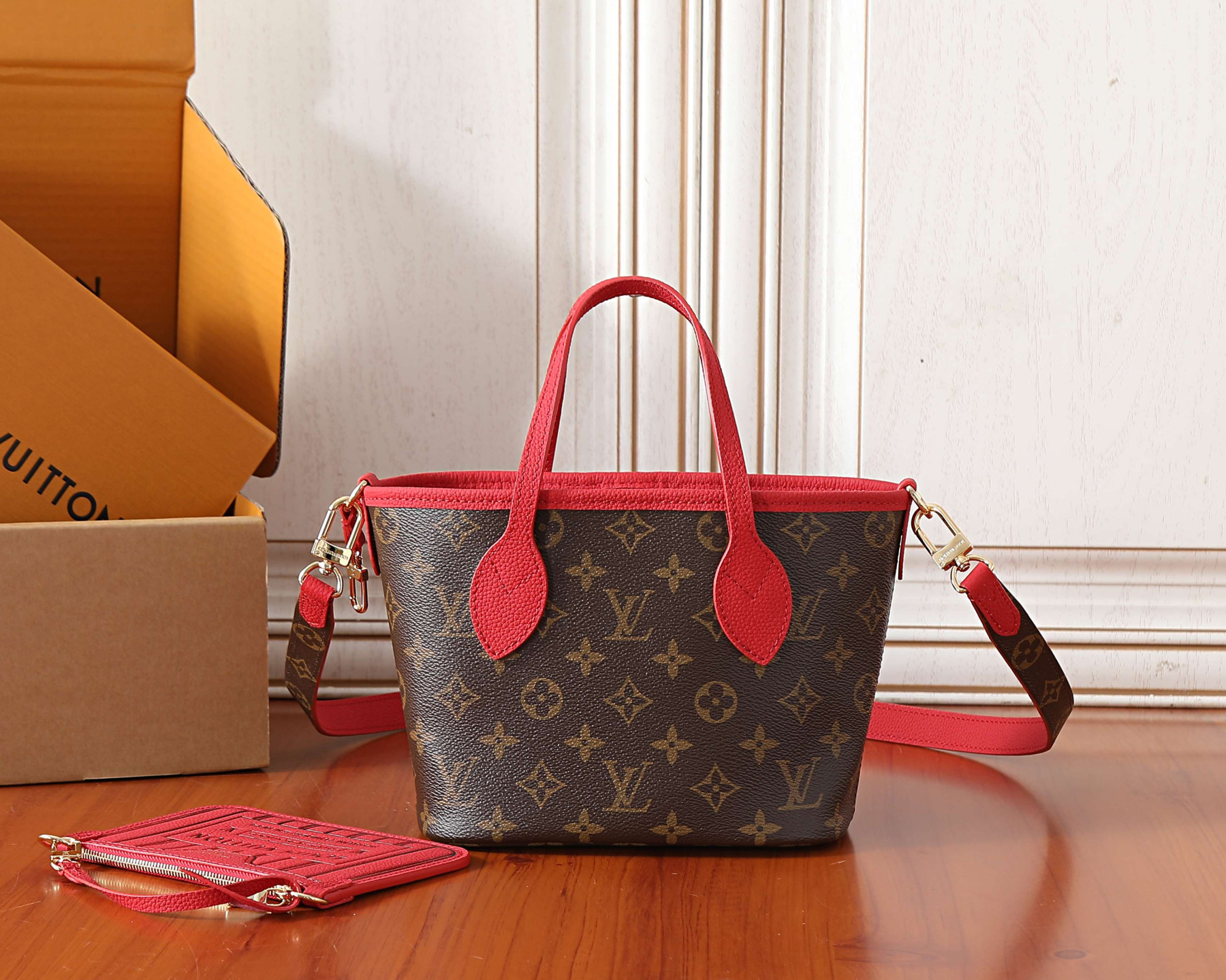 LV NEVERFULL INSIDE OUT BB Handbag M28318 16.5x11x26.5cm - Image 4