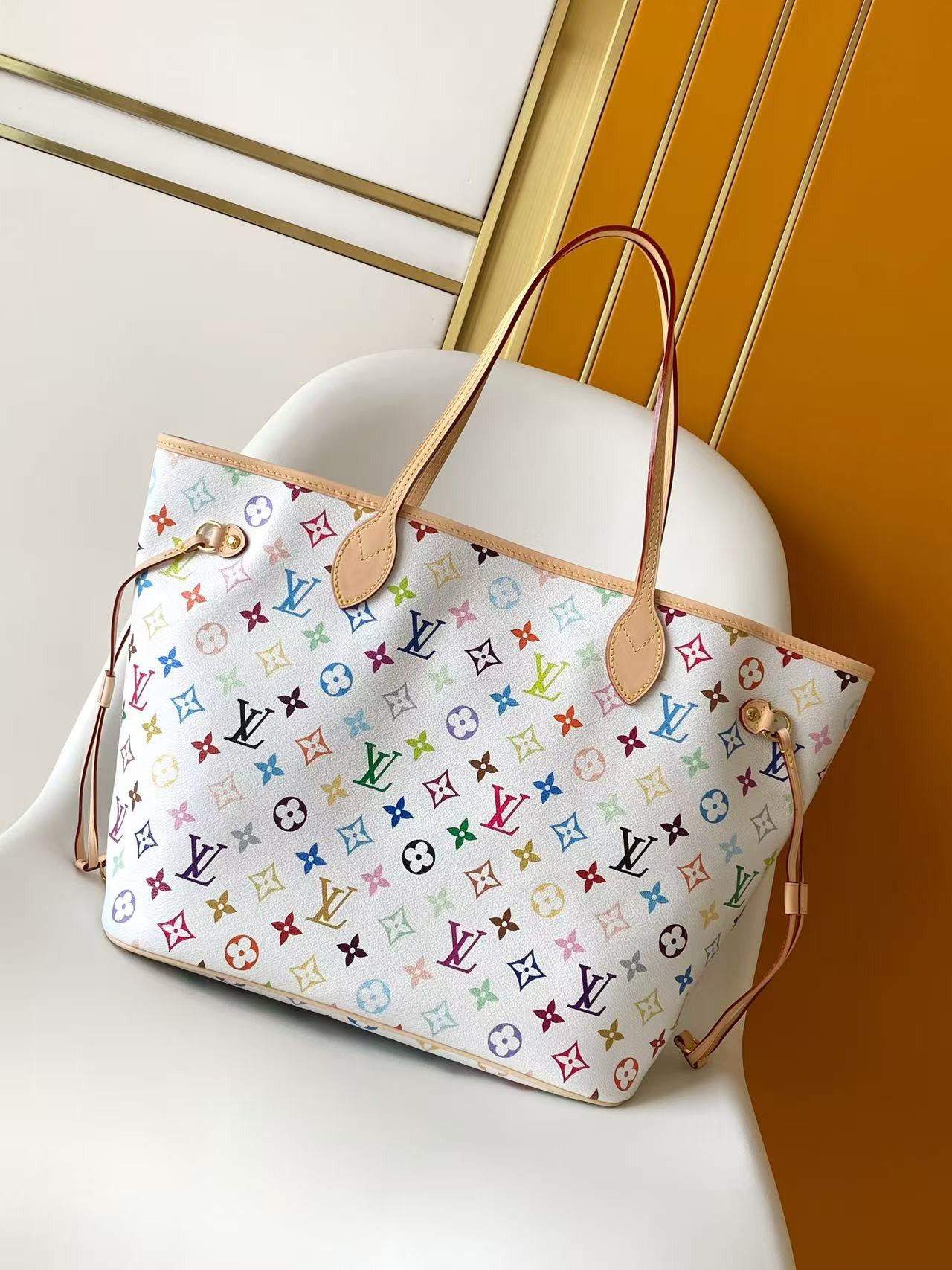 LV x TM NEVERFULL Medium Handbag M27787 31x28x14cm Without Box - Image 4